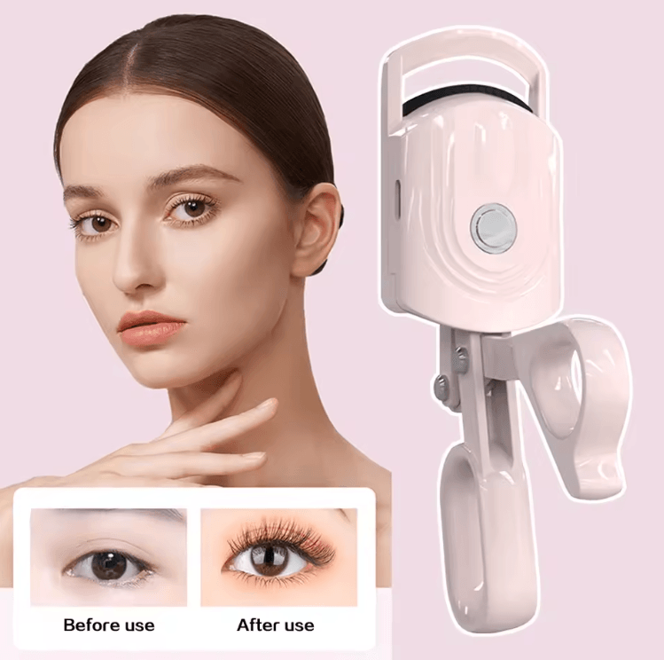 Rechargeable Heated Eyelash Curler with Adjustable Temperature for Long Lasting Lift