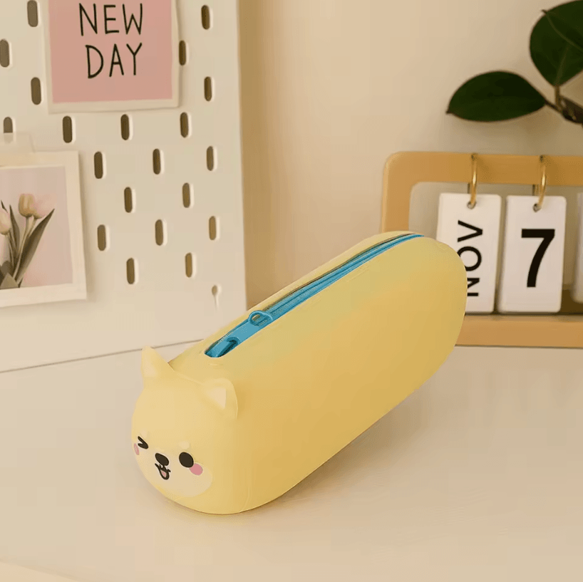 Large Capacity Cartoon Stationery Bag Soft Portable Pencil Case for School and Daily Use