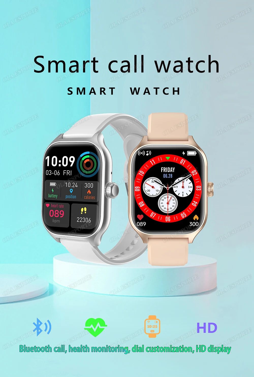 HD Display Bluetooth Smart Watch