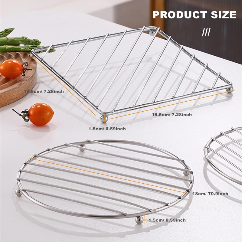 Stainless Steel Trivet for Pot Steamer Rack – Durable Cooking & Baking Rack for Pans, Cooling, and Steaming