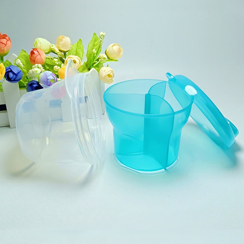 Rotating Double Layers Baby Milk Powder Container, Portable Travel Snack Box, Baby Formula Dispenser, Food Storage Box