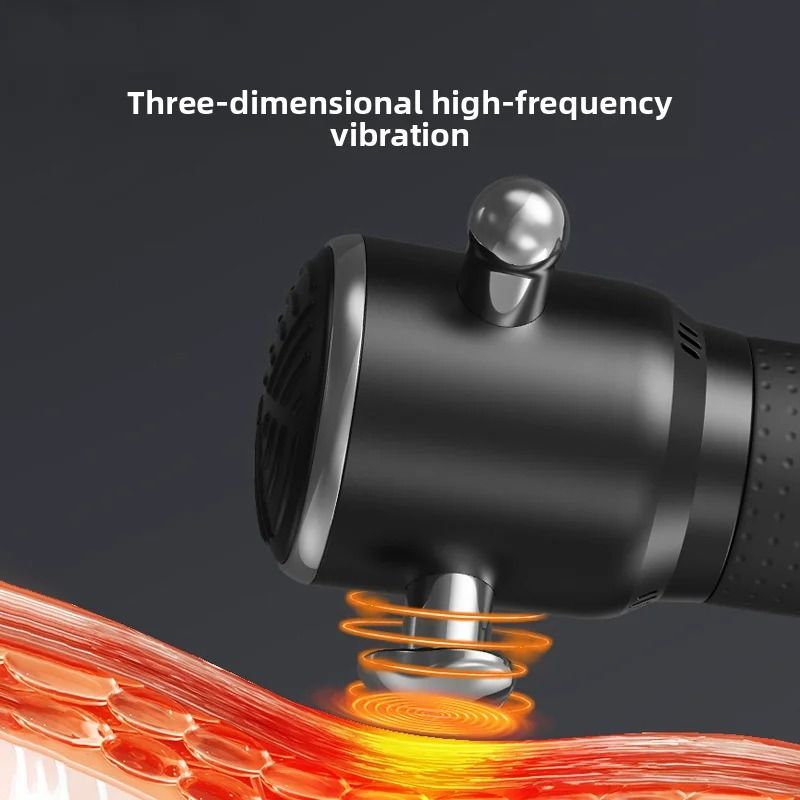 High Frequency Massage Gun with Four Interchangeable Heads and Deep Tissue Relief