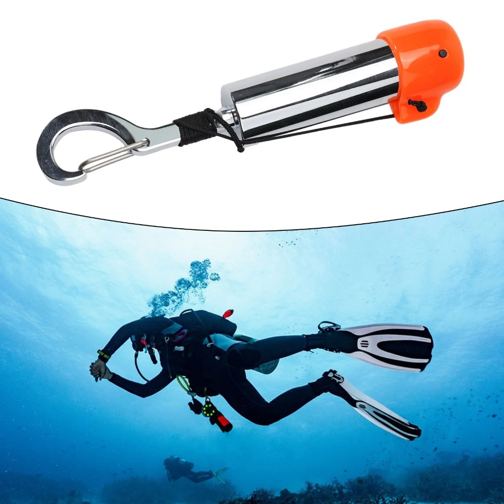 Multifunctional Scuba Diving Signal Shaker, Stainless Steel Signal Bell with Cap, Diving Rattle Noise Maker