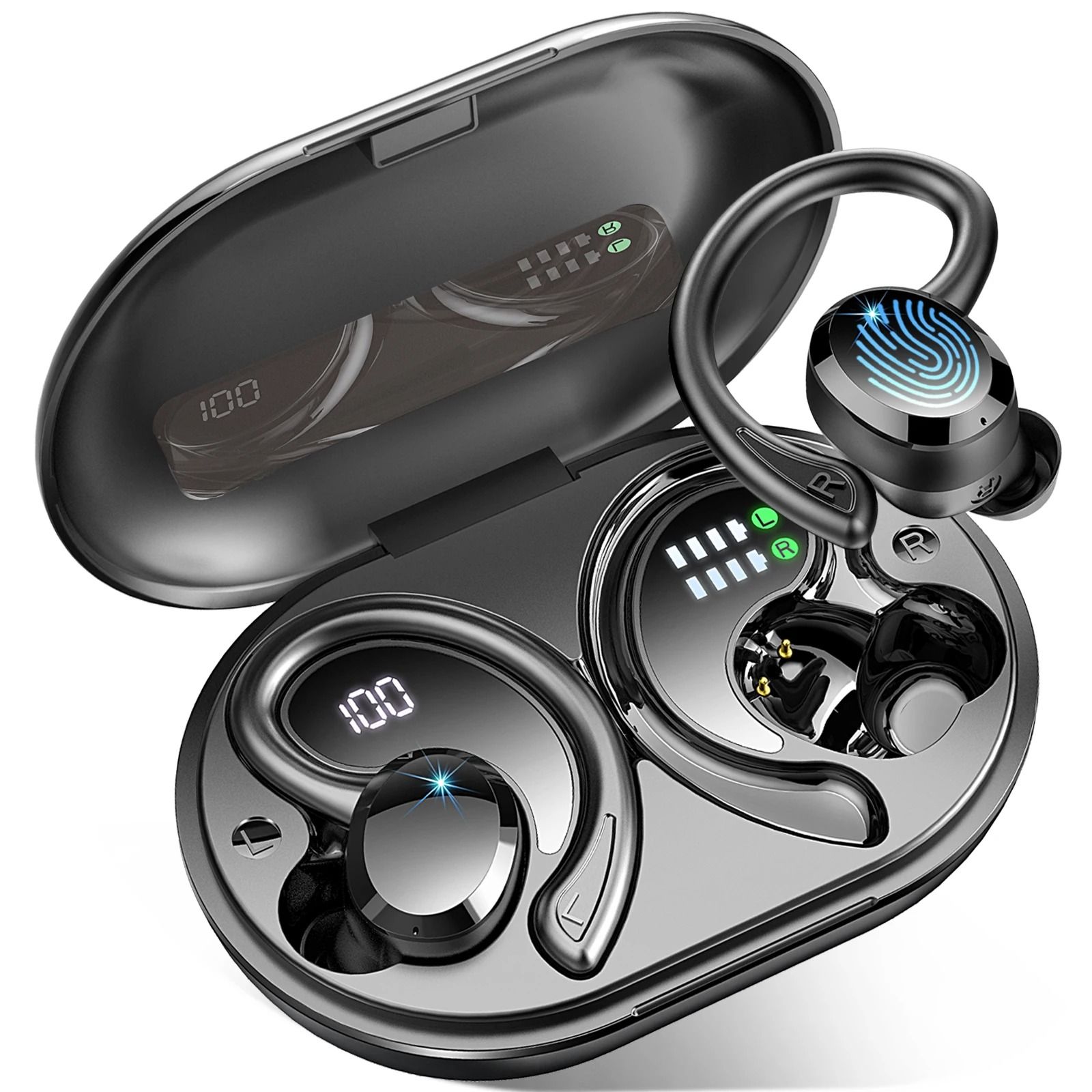 Wireless Bluetooth 5.3 Earbuds with Noise Cancelling Mic and 40H Playback