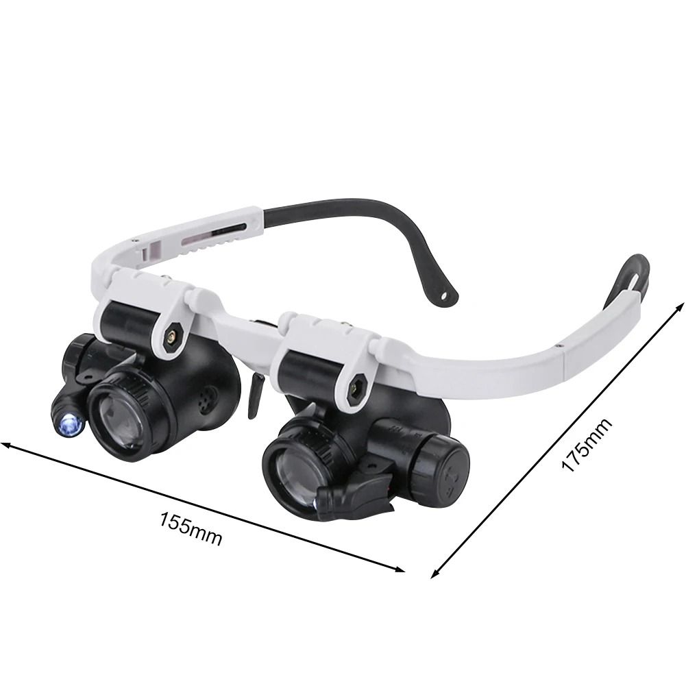 Headband Magnifying Glass with LED Light 8X 15X 23X