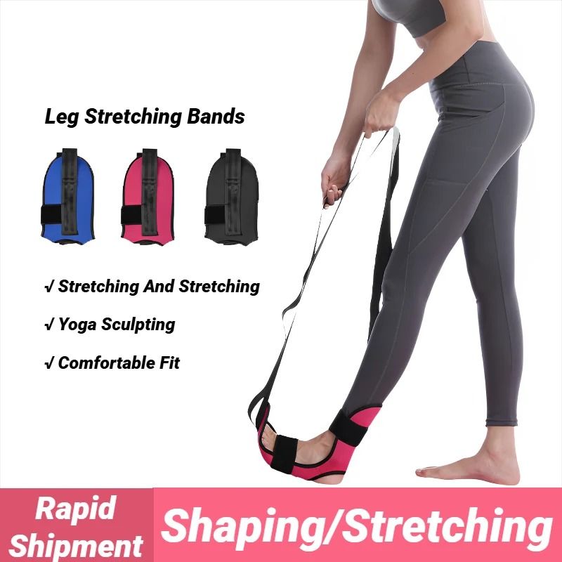 Yoga Leg Stretcher Flexibility Strap with Adjustable Loops for Flexibility and Recovery