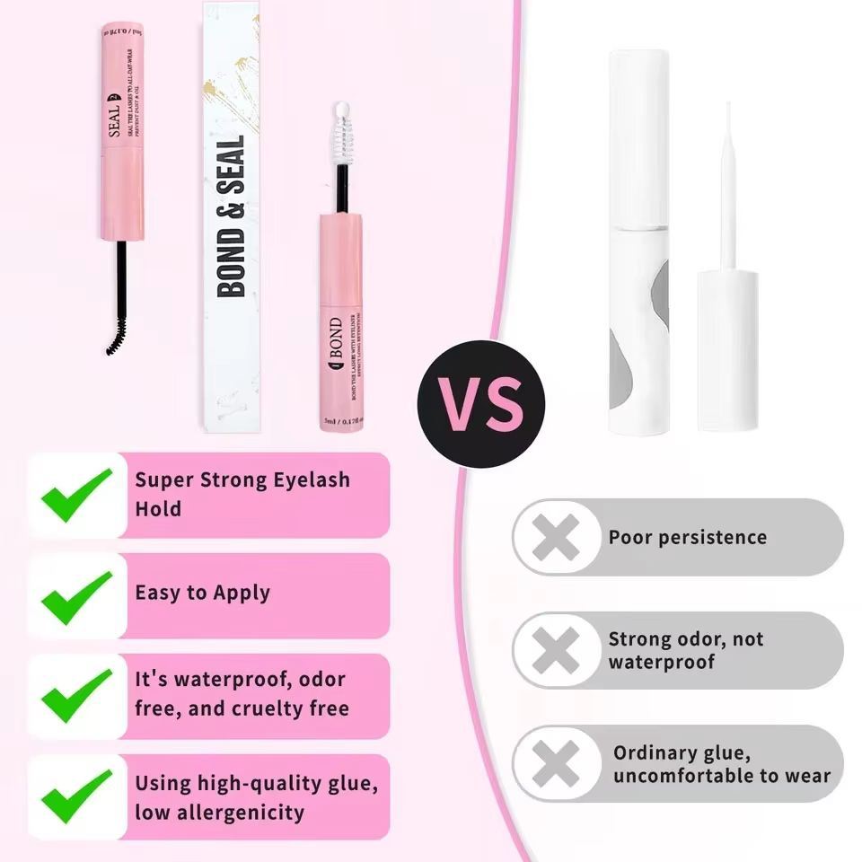 Lash Bond and Seal Kit – 10ml Individual Lash Glue & Seal with Remover and Tweezers for Long-Lasting Lash Extensions