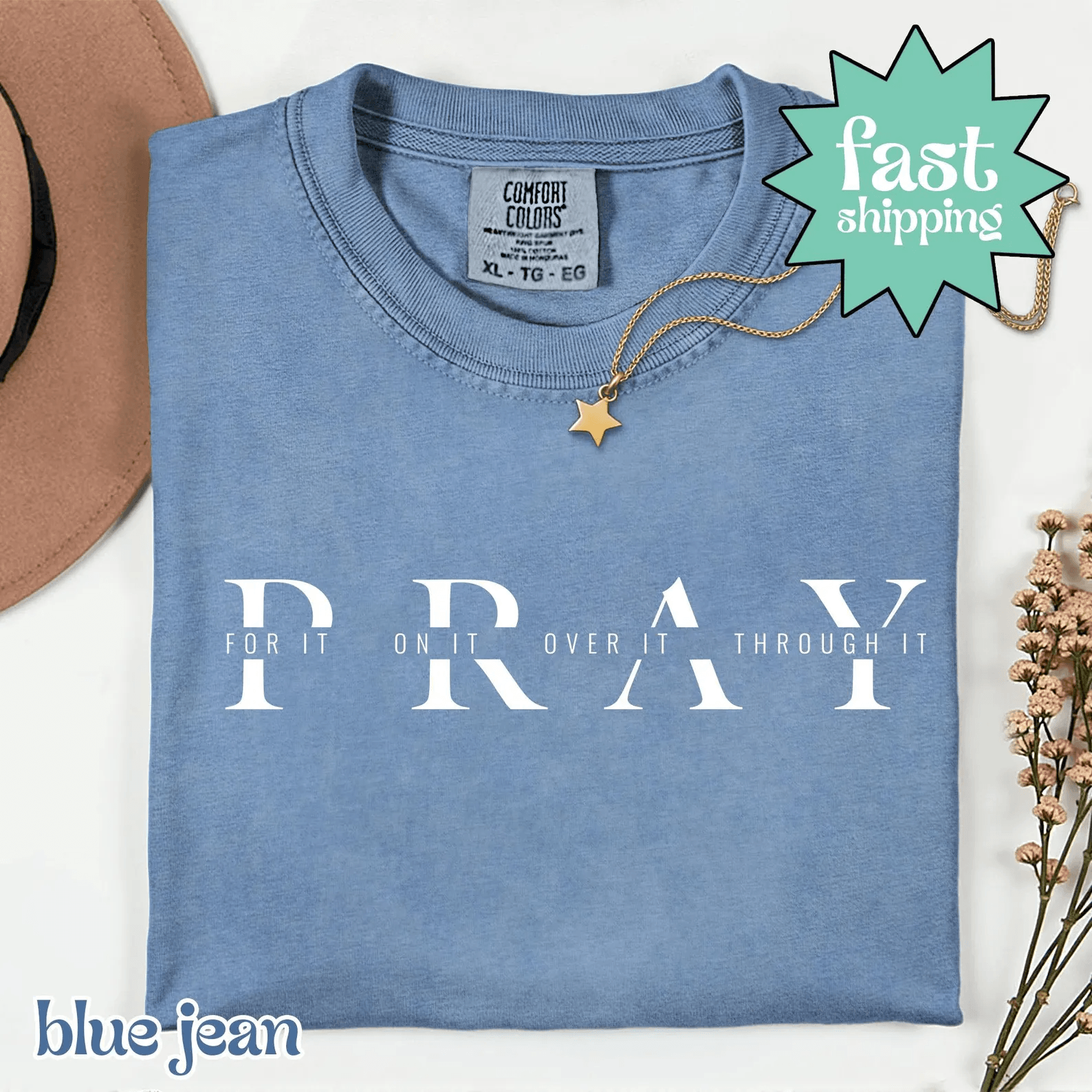 Pray For It Shirt Comfort Colors Christian Prayer Tee Inspirational Faith Gift