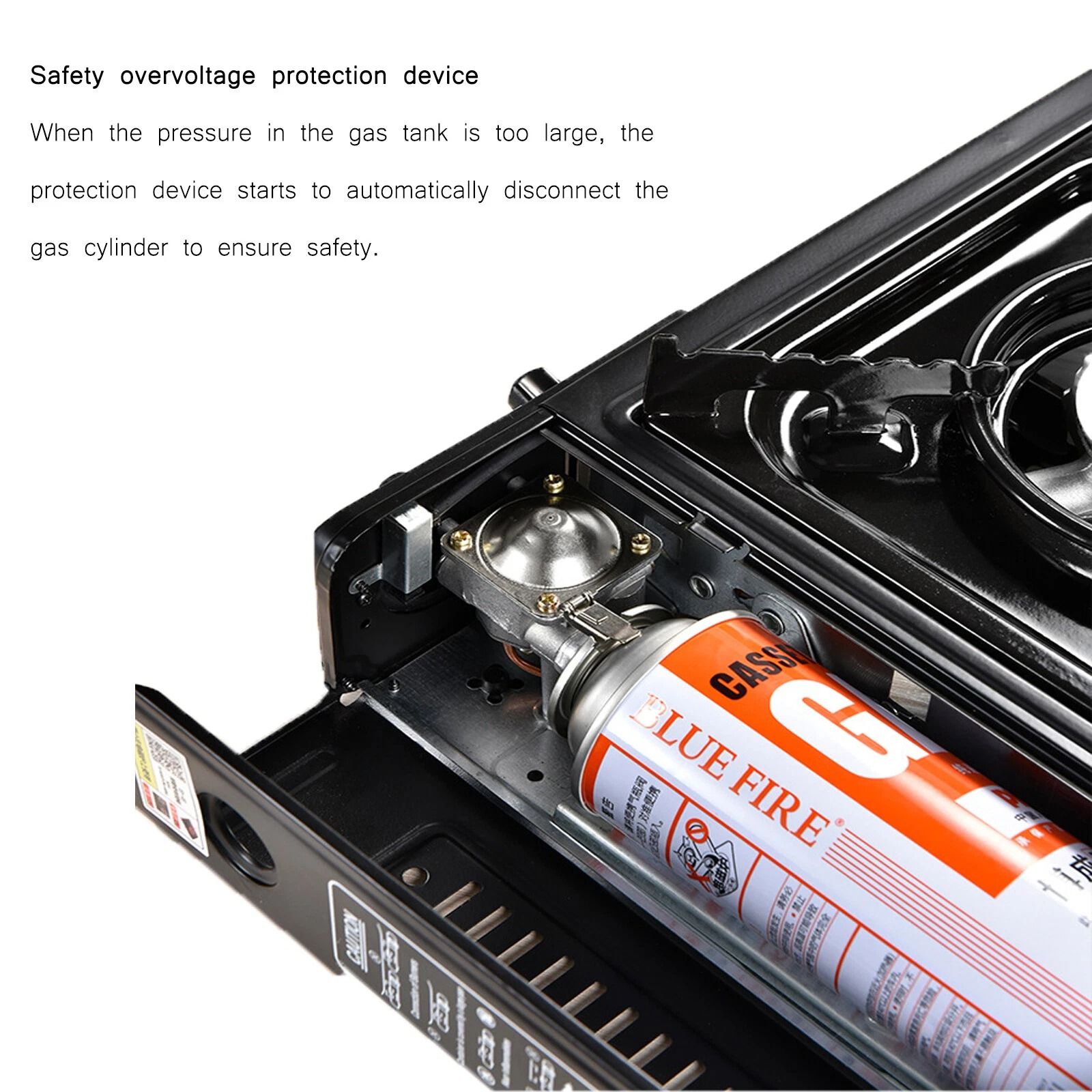 Portable Camping Stove with Windproof BBQ Grill for Outdoor Cooking