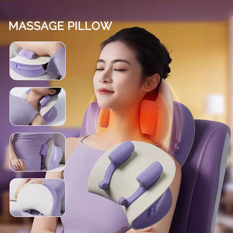 NEW Neck Cervical Massage Pillow Rechargeable, 6D Ergonomic Neck and Shoulder Massager, Knead Waist Leg Trapezius Massag