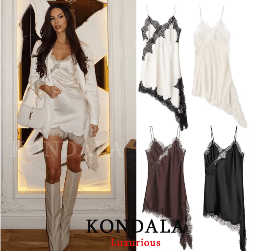 Womens Lace Backless Midi Dress Y2K V Neck Cami Party & Evening Dress
