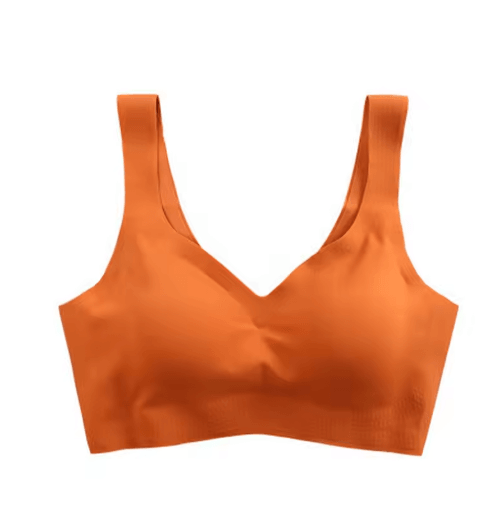 Seamless Ice Silk Wireless Push Up Bra with Removable Pads