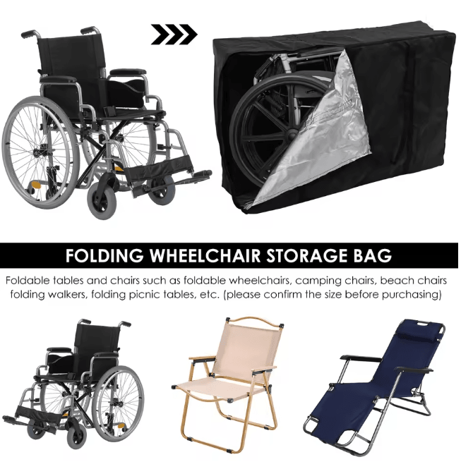 Waterproof Rollator Travel Bag Folding Wheelchair Storage Bag