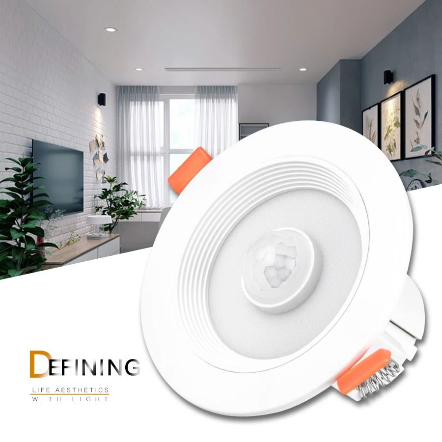 PIR Motion Sensor Recessed LED Ceiling Downlight 5W 10W 15W 20W Auto On Off Light