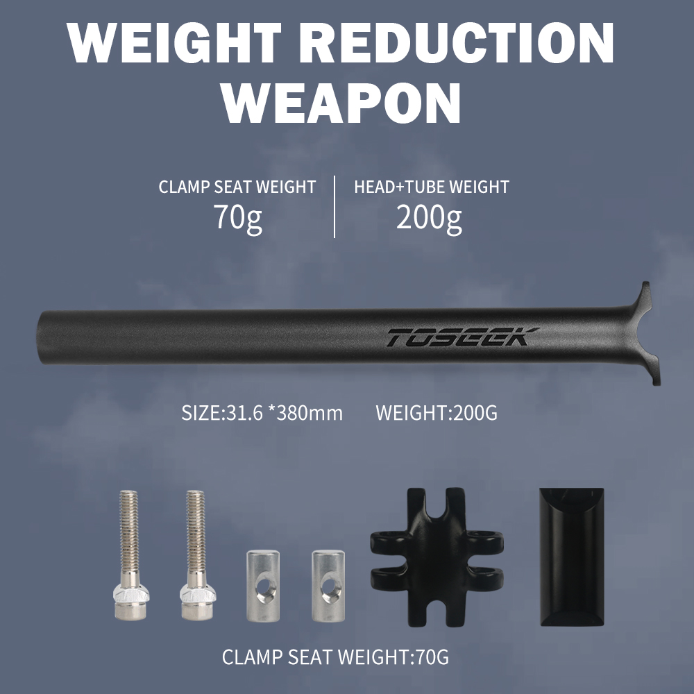 Matte Black Carbon Seatpost, Road Bike Seat Tube, MTB Bicycle Parts Upgrade