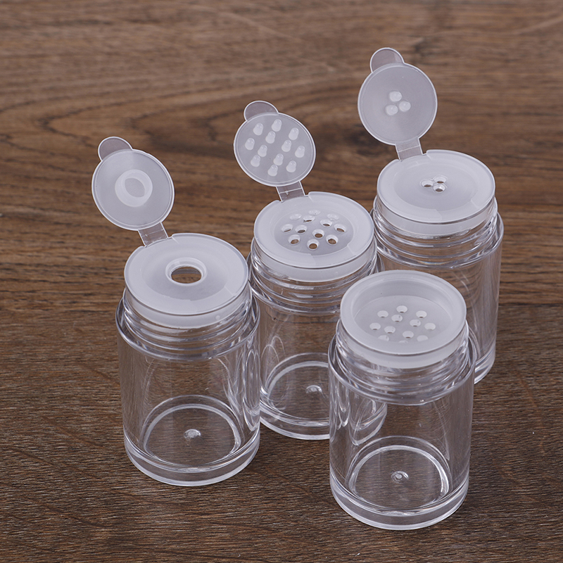 Nail Glitter Powder Container, Loose Powder Jar with Sifter, Refillable Bottle with Holes