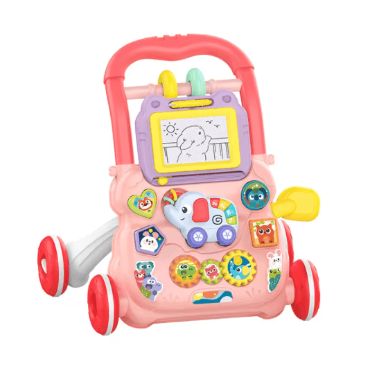 Baby Cartoon Musical Activity Walker Multifunction Learning Walker with Drawing Board