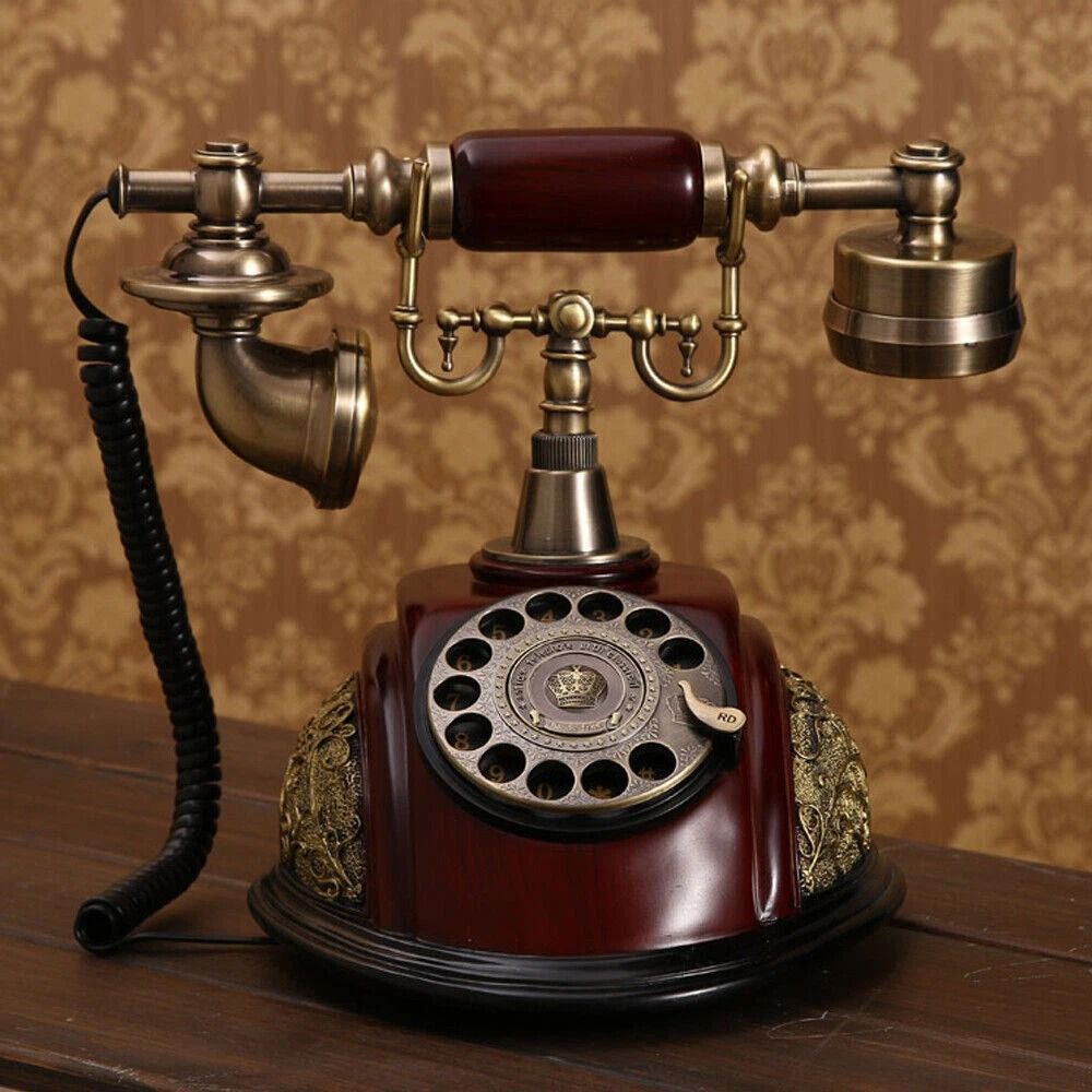 Retro Old Fashion Telephone, Vintage Rotary Dial Phone, Working Classic Telephone