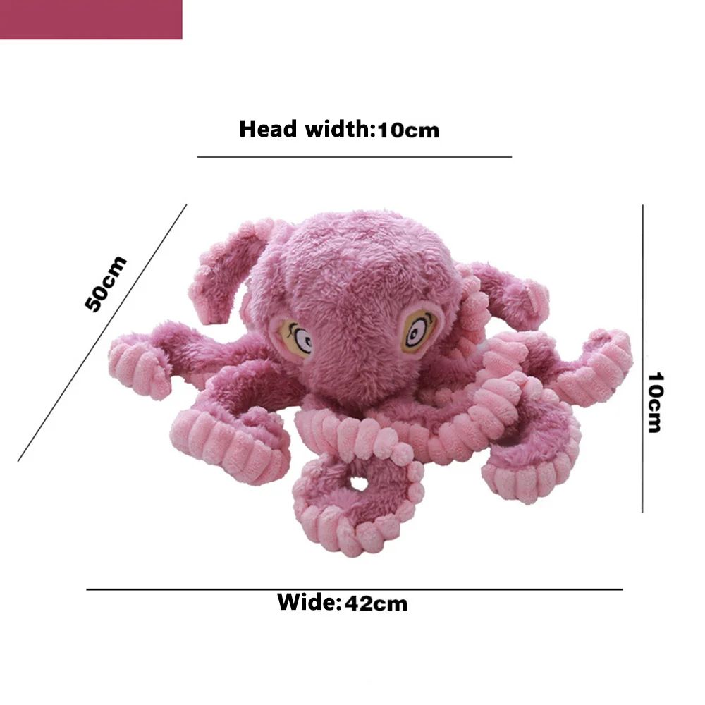 OctoTough Squeak Buddy – Indestructible Dog Toy Plush Octopus with Squeaker