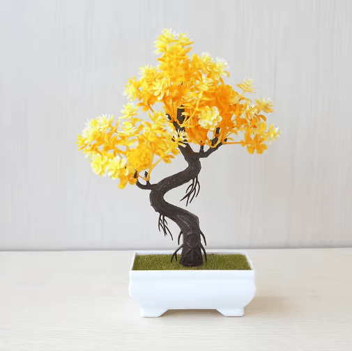 Artificial Bonsai Plant – Mini Zen Garden Tabletop Tree for Home & Office Decor