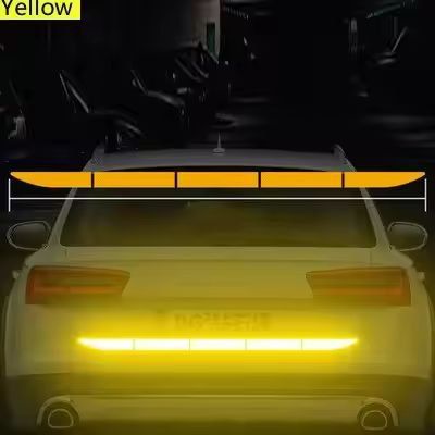 Premium Car Reflective Safety Tape – High-Visibility Trunk & Bumper Warning Sticker