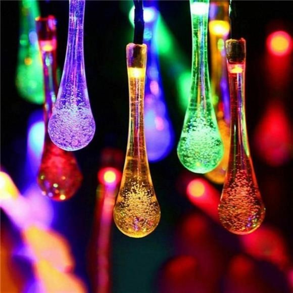 Solar Powered LED String Lights Patio
