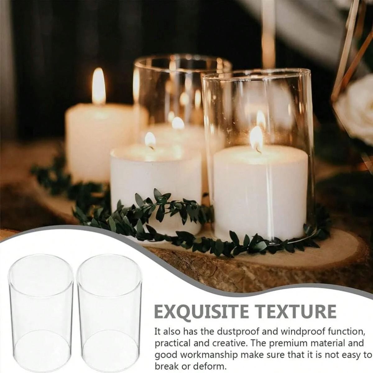 Cylinder Glass Vase & Candlestick
