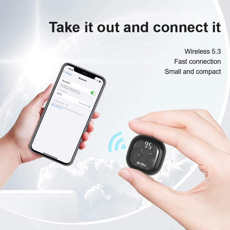 Wireless Bluetooth Earbuds Invisible Mini Headphones with HD Bass