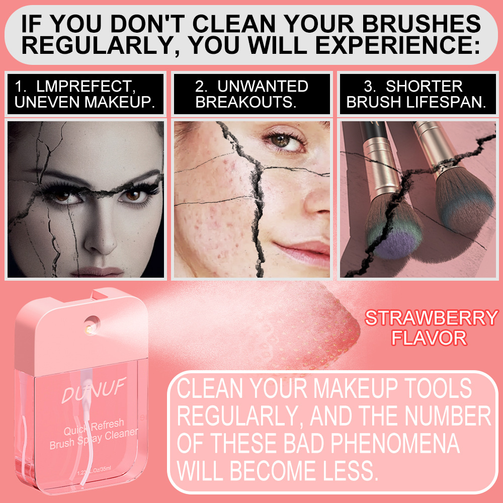 Makeup Tools Deep, Egg Powder Puff, Cleaning Spray Beauty, Makeup Brush Cleaning Spray, Hygienic Quick Clean
