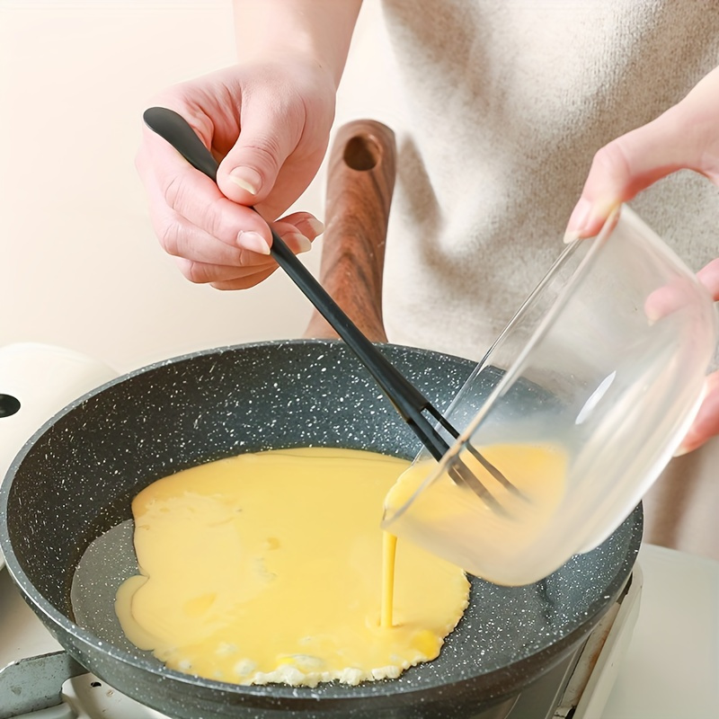 Plastic Double-ended Tiny Spoon Spatula Handle Manual Egg Blender Mini Whisk Spoon Kitchen Gadget
