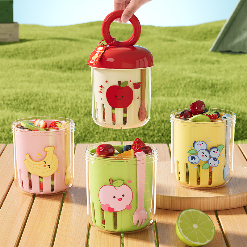 Portable Fruit Cup Leak Proof Yogurt Cup with Fork