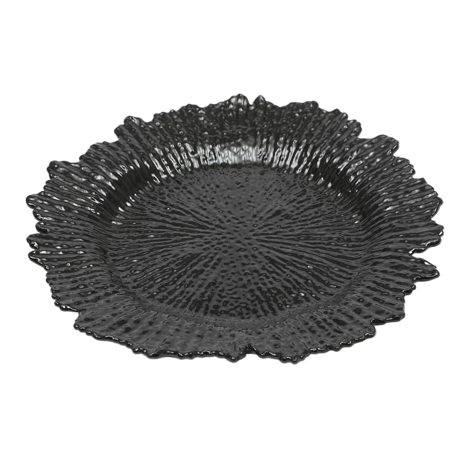 Round Plastic Reef Plates, Modern Charger Plates, Dinner Plates