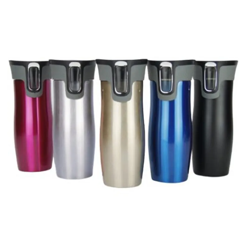 Stainless Steel Double Wall Travel Mug Leak proof Thermos Mug Coffee Cups Car Vacuum Insulaltion Thermal Water Bottle