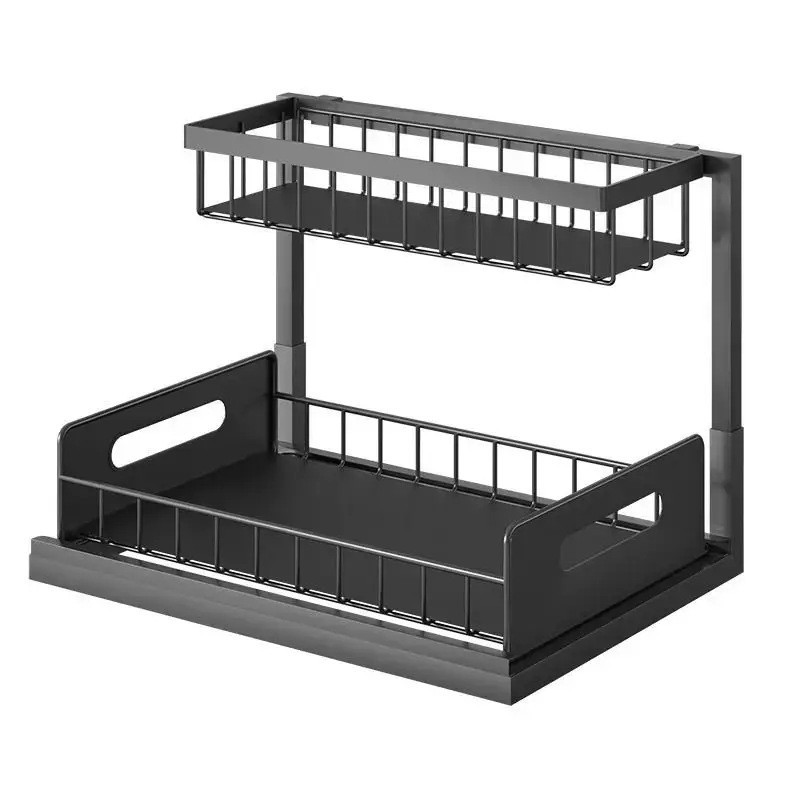 Under Sink Organizer Storage Shelves Pull Out Cabinet Storage Shelves, Under Sink Storage