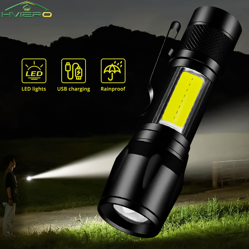 Ultra Bright Waterproof Mini LED Flashlight with Adjustable Focus Perfect for Camping & Hiking