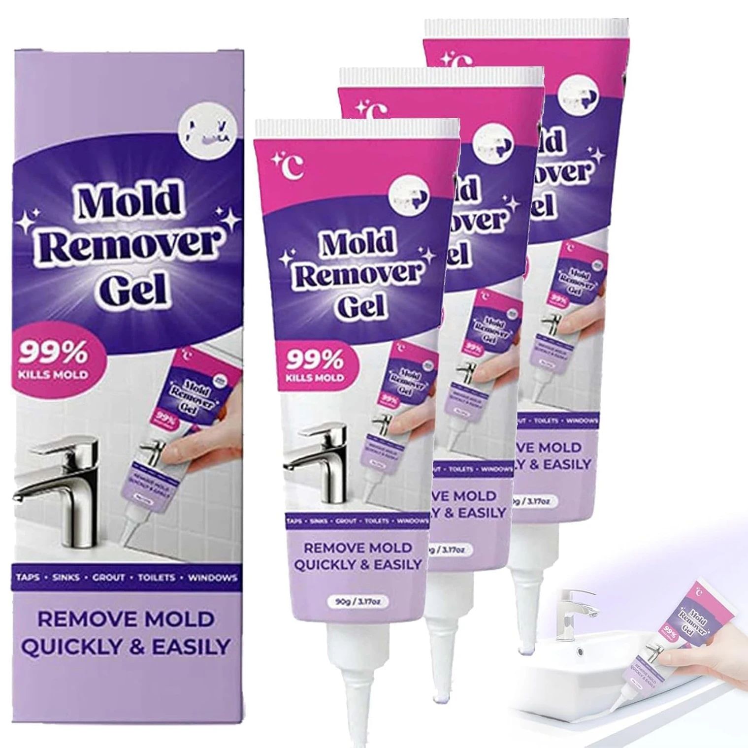 Powerful Grout and Tile Cleaner Gel