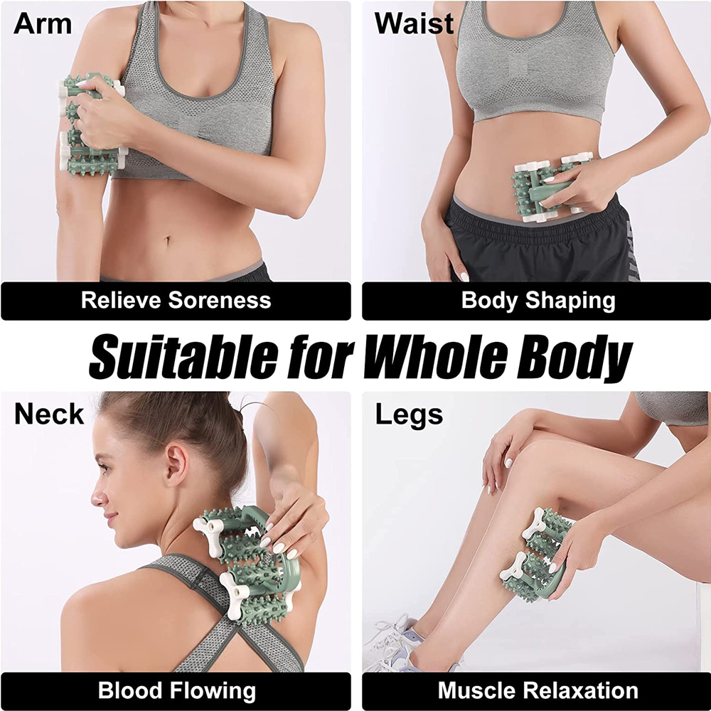 Fat Blasting Muscle Massage Roller Increaser for Back Neck Legs Anti Cellulite Myofascial Release Tool