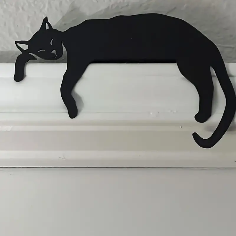 Rustic Cat Door Topper Wooden Sign – Farmhouse Over Door Cat Decor for Cozy Home Styling
