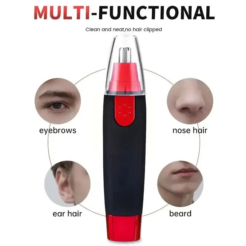 Precision Cordless Nose & Ear Hair Trimmer for Painless Facial Grooming