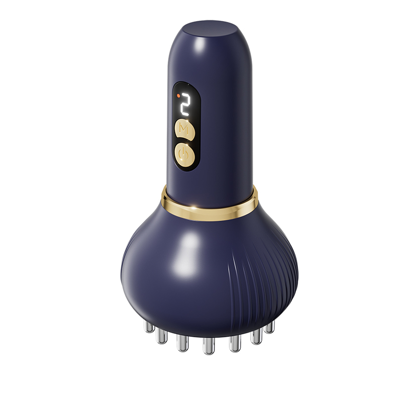 Meridian Massage Brush USB Charging, 9-Speed Heating, Vibration Mode, Massaging Neck, Shoulders, Waist