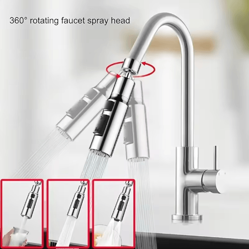 3-Mode Waterfall Swivel Faucet Extension Nozzle for Kitchen Sink