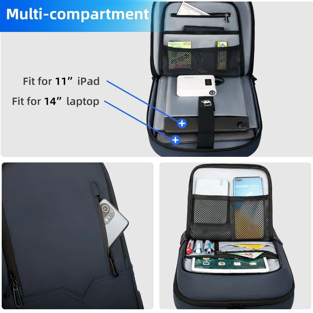 HK Slim Waterproof Laptop Backpack 15.6 Inch