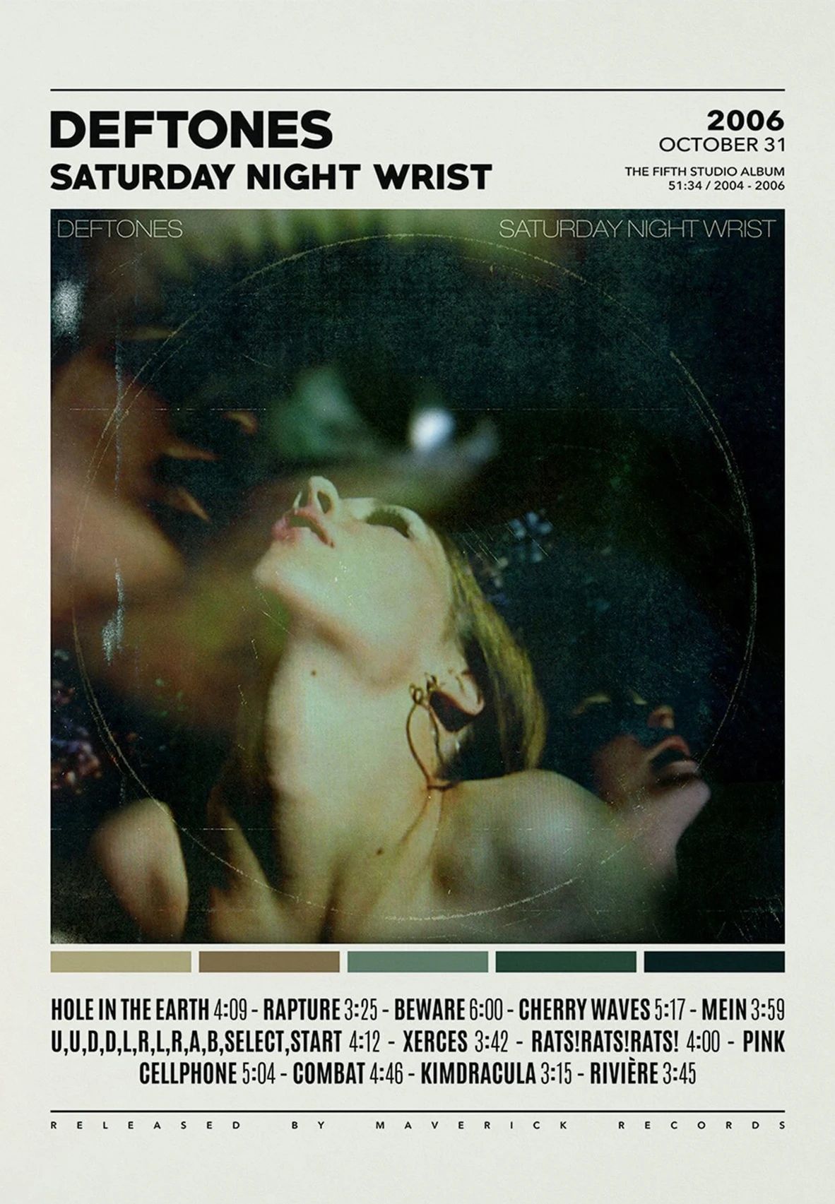 Deftones Album Cover Canvas Wall Art – Around the Fur Music Band Poster Print