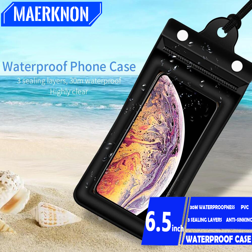 Universal Mobile Phone Cover Waterproof Case PVC Swimming Protective Bag