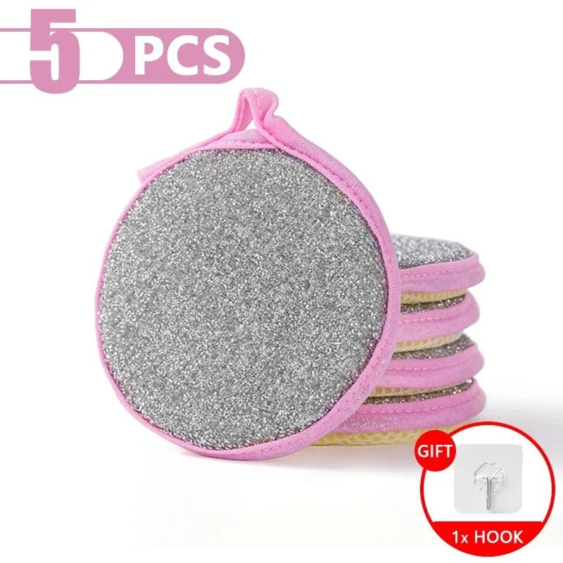 Double-Sided Reusable Dishwashing Sponge Set