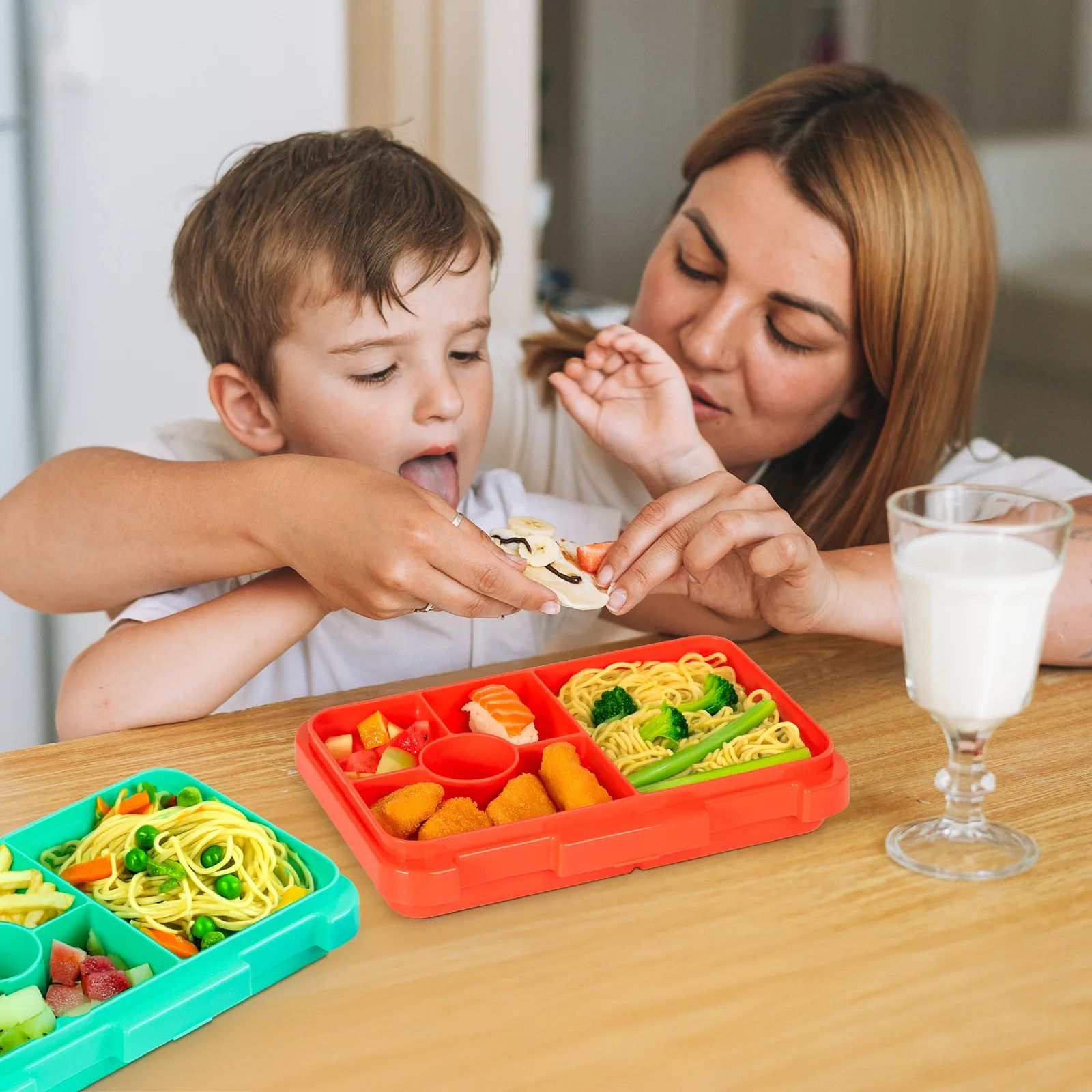 High-Capacity Cartoon Bento & Microwaveable Lunch Box