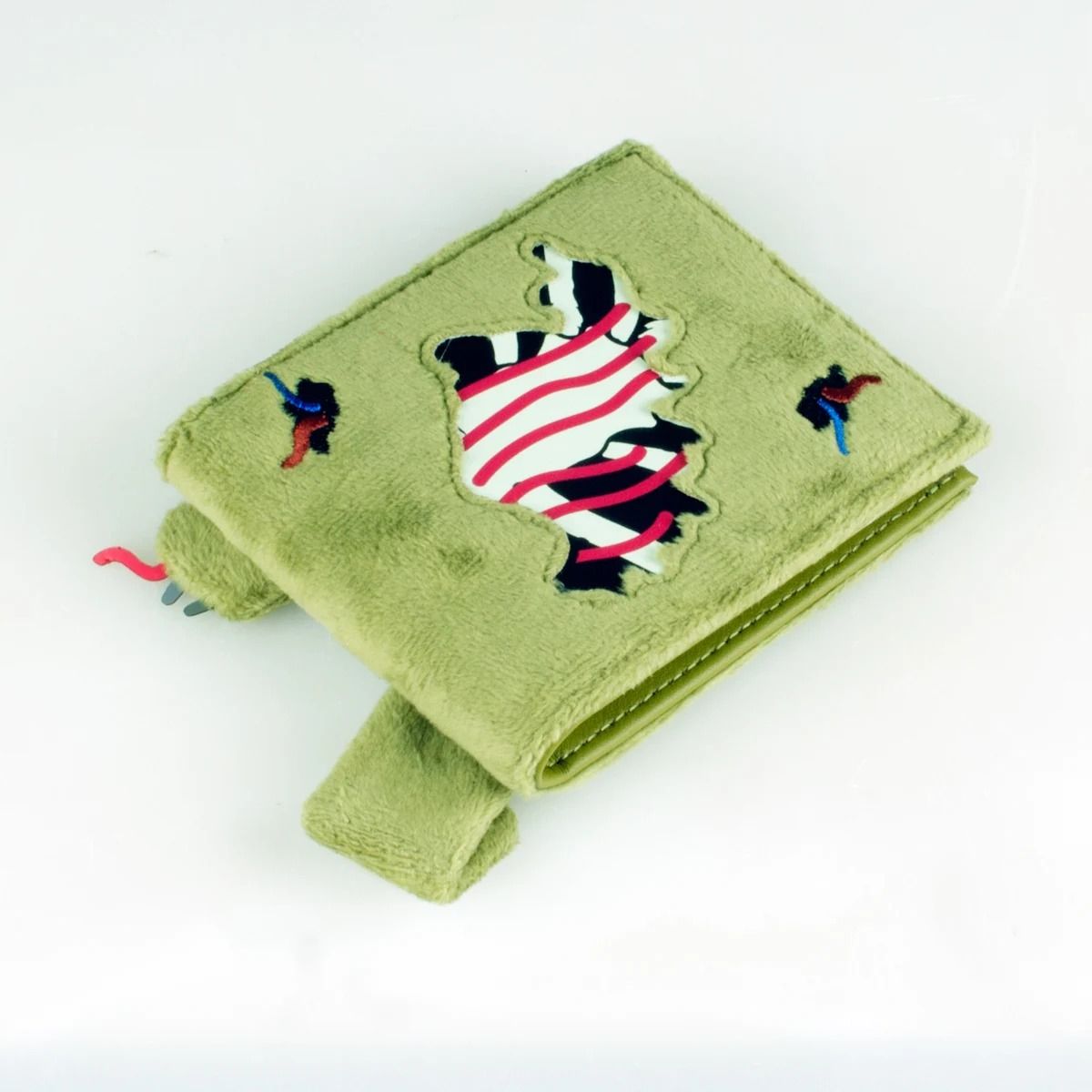 Bi Fold Faux Fur Wallet Personalized Card Holder with ID Slots and 3D Texture