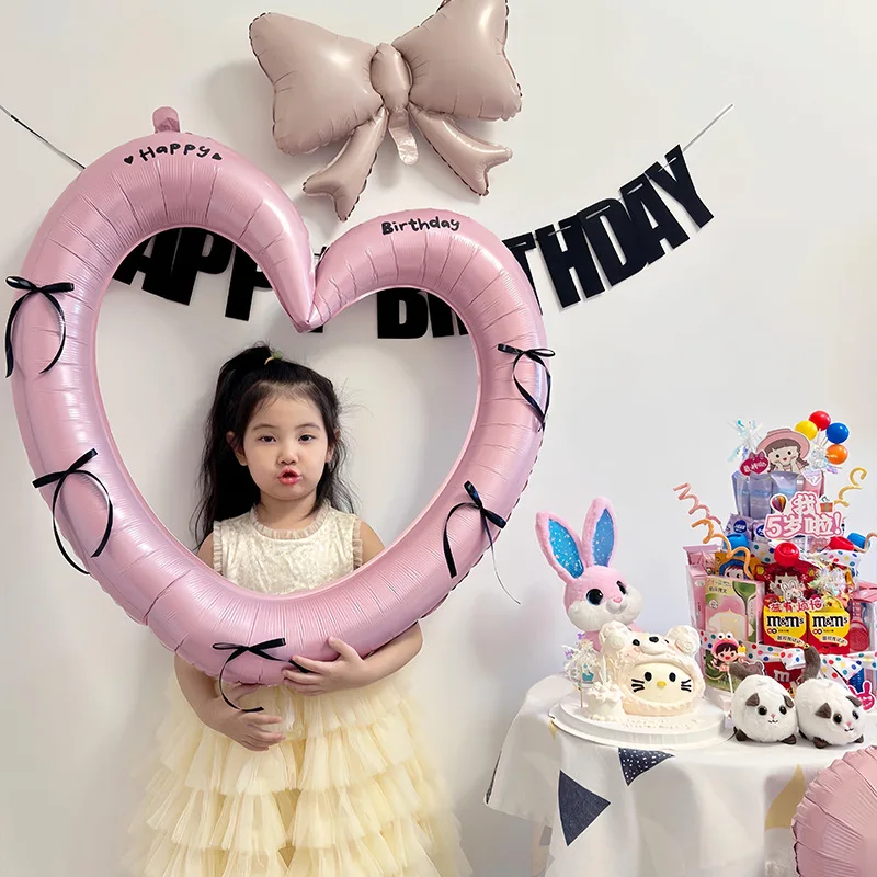 Cute Love Balloons Baby Shower Wedding Party Gifts Hollow Out Love Heart Balloon Birthday Party Decoration