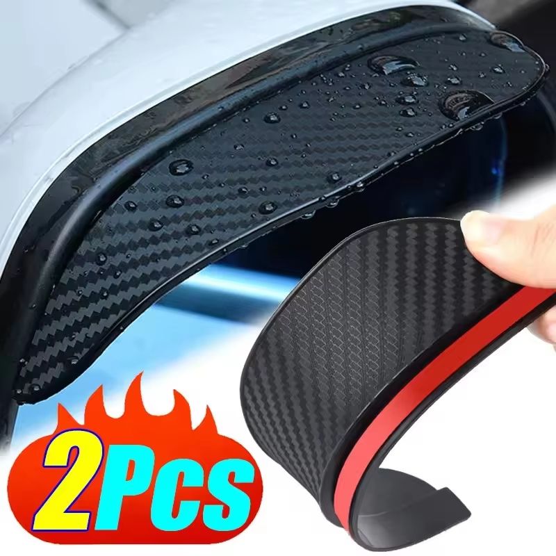 2PCS Car Rearview Mirror Rain Eyebrow Sun Visor Rain Guard Covers