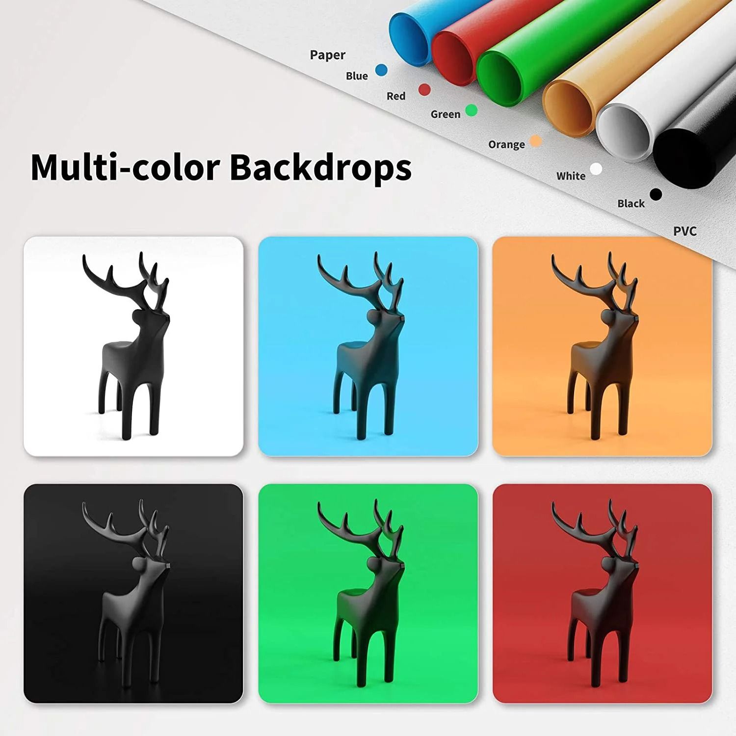 Photo Studio Light Box Kit - 120 LED Lights, 6 Backdrops